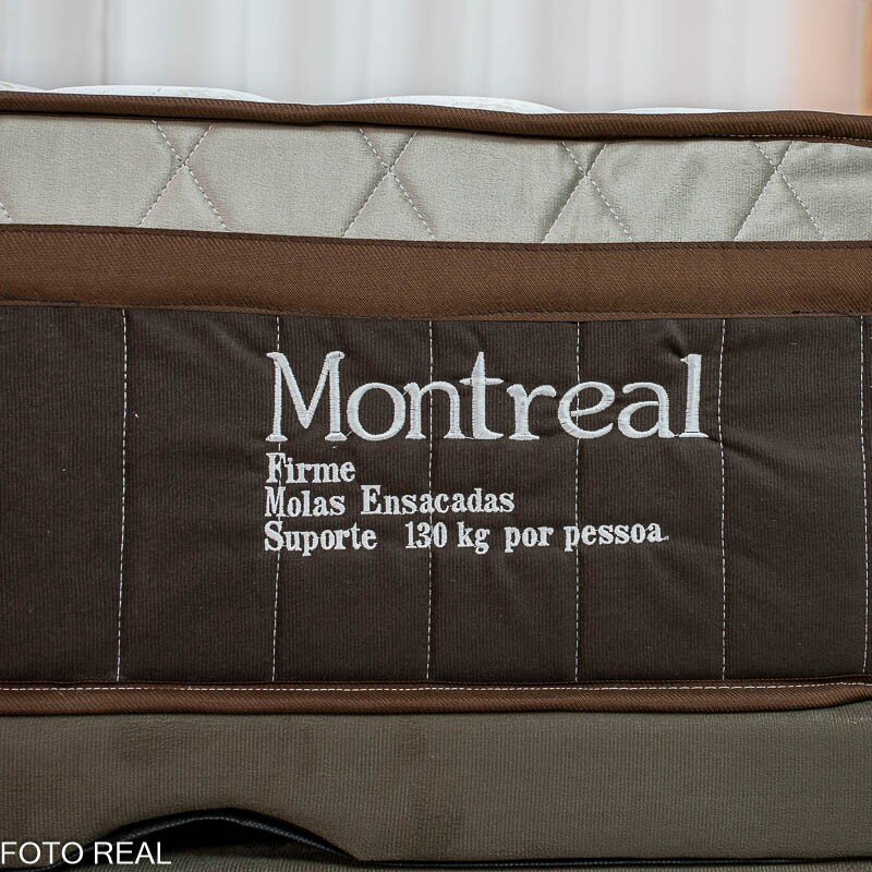 Colchão Casal Montreal Molas Ensacadas - Viero + Base Box Casal Baú Prime Confort Sued Marrom Blindado 138x188x77 - Issacar | Suporta até 260kg - Imagem 6