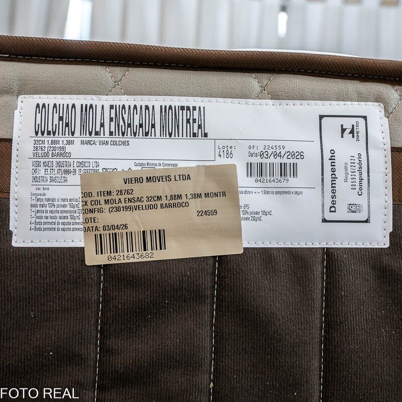 Colchão Casal Montreal Molas Ensacadas - Viero + Base Box Casal Baú Prime Confort Sued Marrom Blindado 138x188x77 - Issacar | Suporta até 260kg - Imagem 7