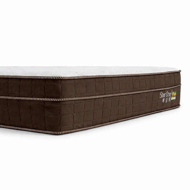 Colchão Casal Star One Ortopédico D-65 Anjos + Base Box Baú Casal Prime Confort Sued Marrom Blindado Issacar - 138x188x75 | Suporta até 280kg - Imagem 12