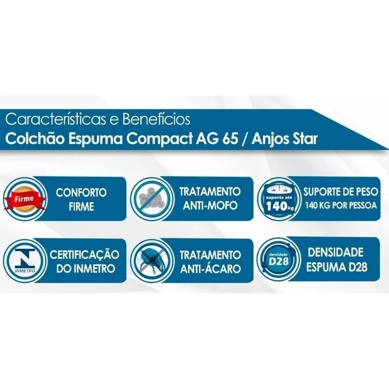 Colchão Queen Star One Ortopédico D-65 158x198x30 Anjos | Suporta até 280kg - Imagem 7