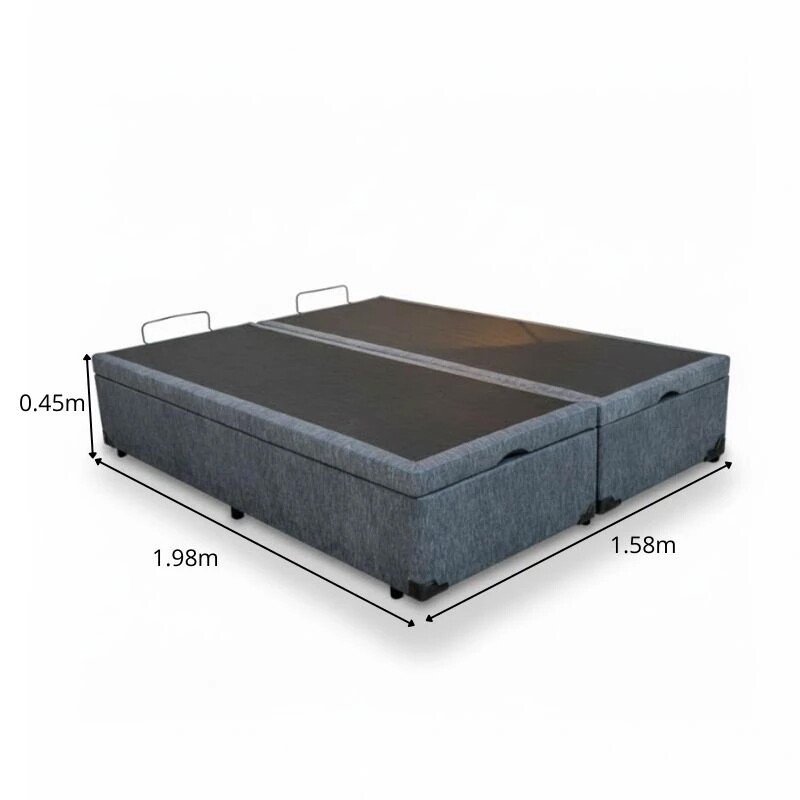 Colchão Queen Star Plus Molas Ensacadas Pocket - Inovaflex + Base Box Baú Queen Bipartido Prime Confort Linhão Petróleo Blindado - Issacar 158x198x70 | Suporta até 240kg - Imagem 9