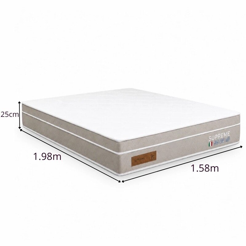 Colchão Queen Supreme 158x198x25 Molas Ensacadas - Bianchi | Suporta até 240kg - Imagem 2