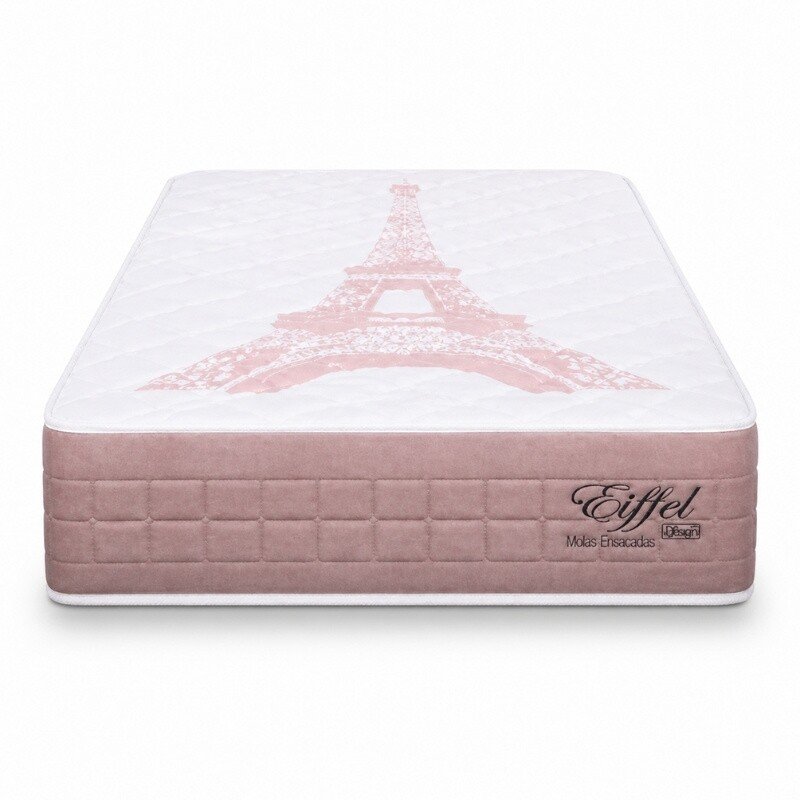 Colchão Solteiro Eiffel Molas Ensacadas Rosa 88x188x26 - Anjos - Imagem 3