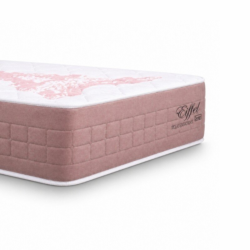 Colchão Solteiro Eiffel Molas Ensacadas Rosa 88x188x26 - Anjos - Imagem 5