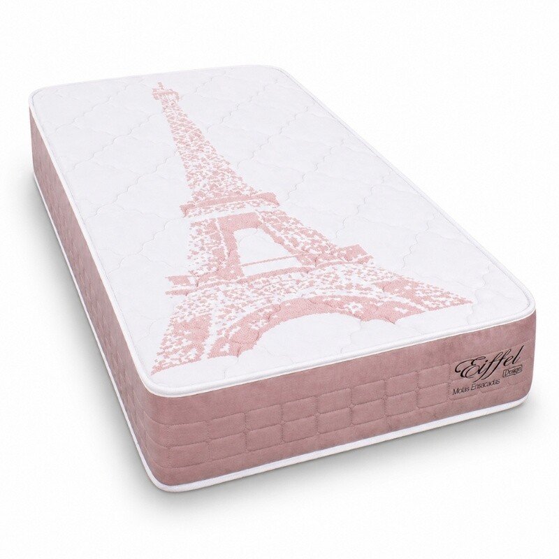 Colchão Solteiro Eiffel Molas Ensacadas Rosa 88x188x26 - Anjos - Imagem 6