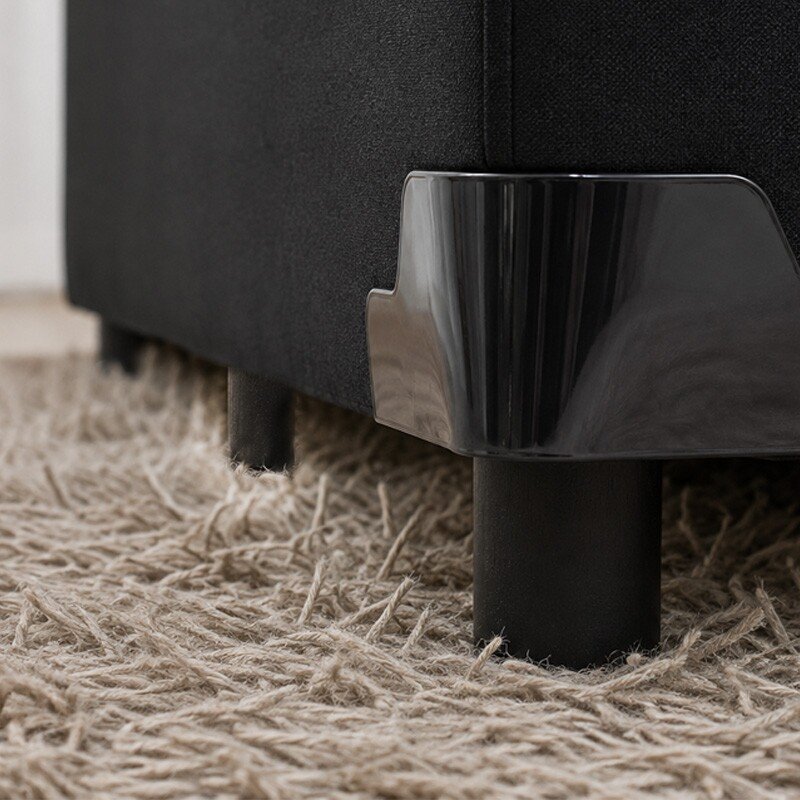 Colchão Solteiro Lotus Espuma D20 - Nosso Sonho + Base Box Baú Solteiro Prime Confort Sued Preto Blindado - Issacar 88x188x57 | Suporta até 60kg - Imagem 6