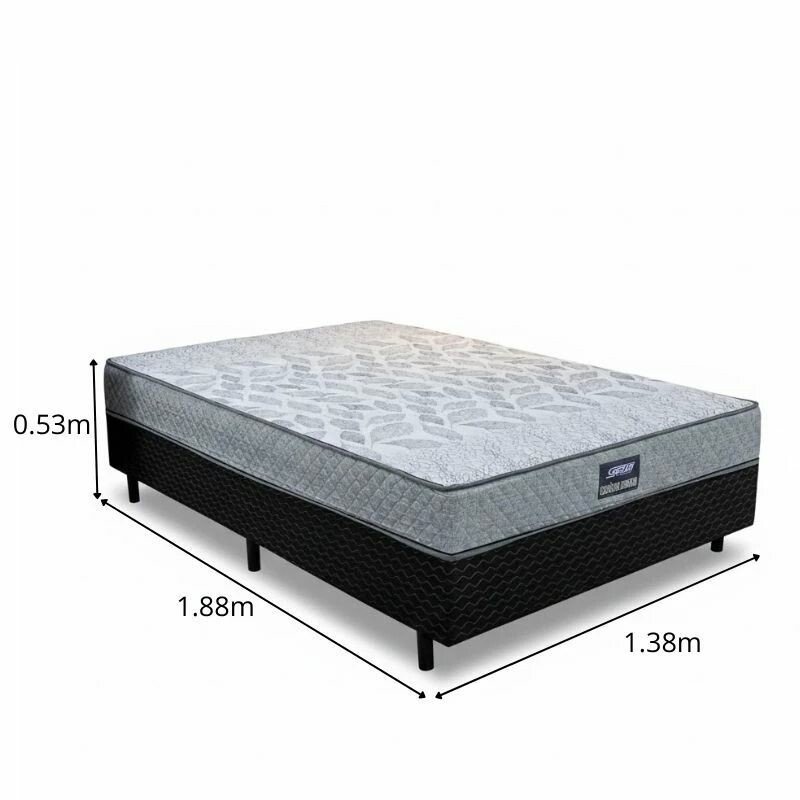 Combo Guarda-roupa Roma Larg. 1.77m Cinamomo/Off 6 Portas 2 Gavetas - Sallêto + Unibox Casal Supreme Ortopédico 138x188x53 Gazin | Suporta até 220kg - Imagem 6