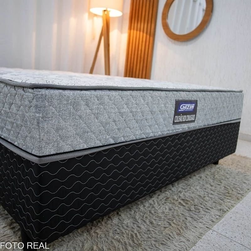 Combo Guarda-roupa Roma Larg. 1.77m Cinamomo/Off 6 Portas 2 Gavetas - Sallêto + Unibox Casal Supreme Ortopédico 138x188x53 Gazin | Suporta até 220kg - Imagem 8