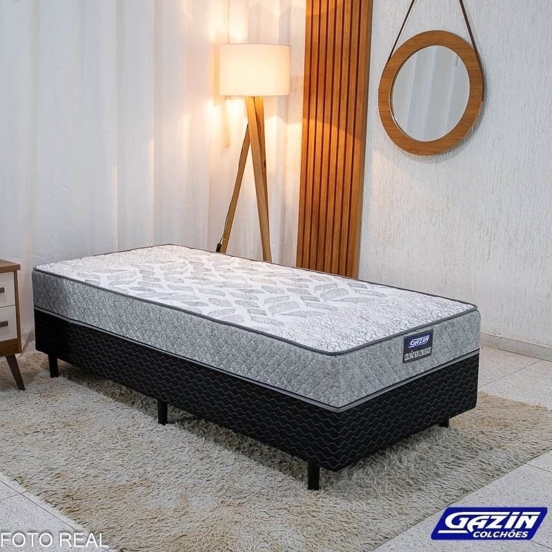 Combo Guarda-roupa Solteiro Estrela Cinamomo/Off 4 Portas C/ Pés Larg. 1.00m - Sallêto + UniBox Solteiro Supreme Natural D28 88x188x53 Cinza - Gazin - Imagem 5