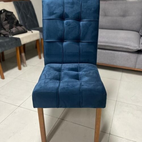Alternative view of Mesa Amora BA35 160 (S/Vidro) Canela com 6 Cadeiras Sophia Veludo Azul – KAPPESBERG + WM DECOR