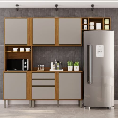 Cozinha 4 Peças Pérola Cinamomo/Off White - SALLÊTO