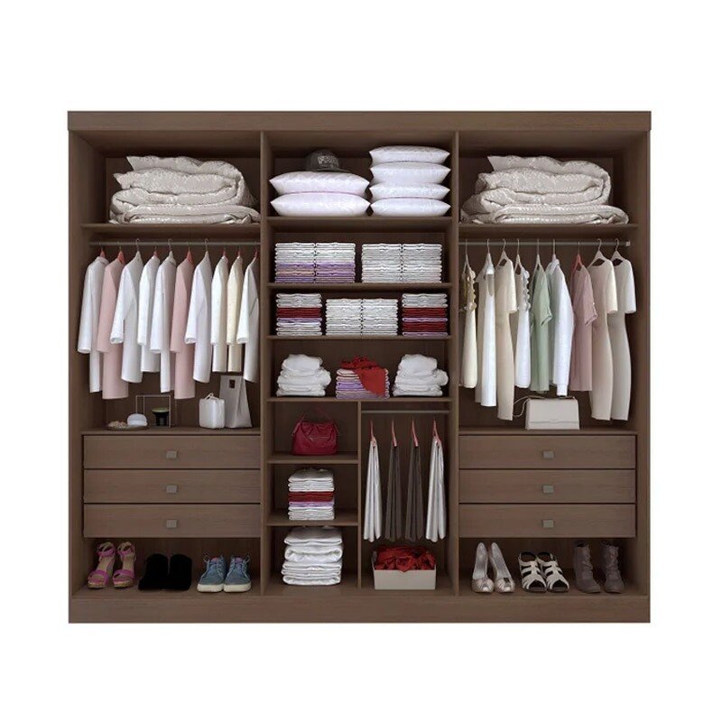 Guarda-roupa Da Vinci Plus 6 Portas Castanho Larg. 2.75m - D Doro - Imagem 4