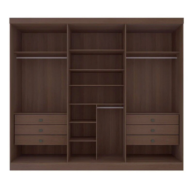 Guarda-roupa Da Vinci Plus 6 Portas Castanho Larg. 2.75m - D Doro - Imagem 3