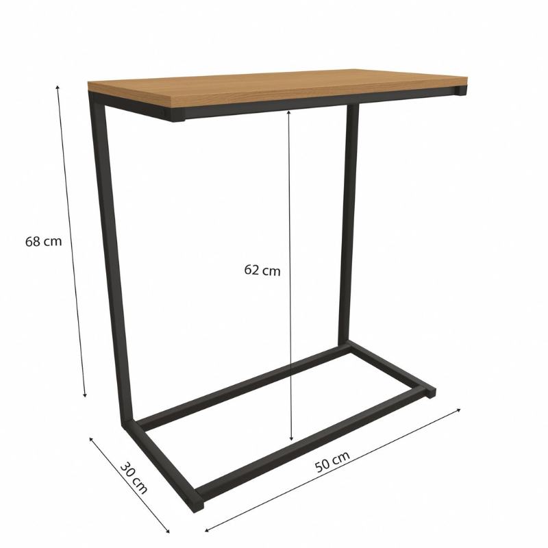 Mesa de Apoio Canela/Preto Fosco LI025 - Kappesberg - Imagem 5