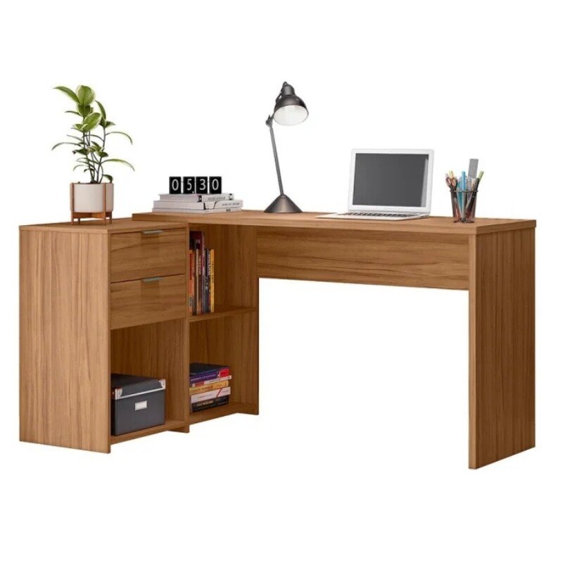 Mesa Office NT 2060 Larg. 2.00m Freijó 2 Gavetas Notável - Imagem 5