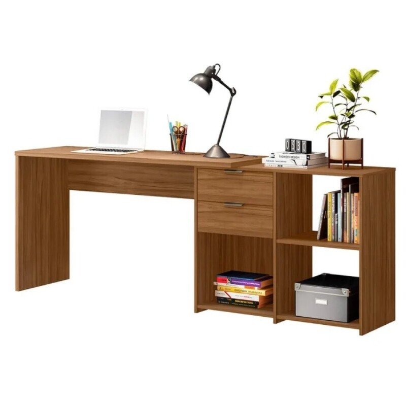 Mesa Office NT 2060 Larg. 2.00m Freijó 2 Gavetas Notável - Imagem 6
