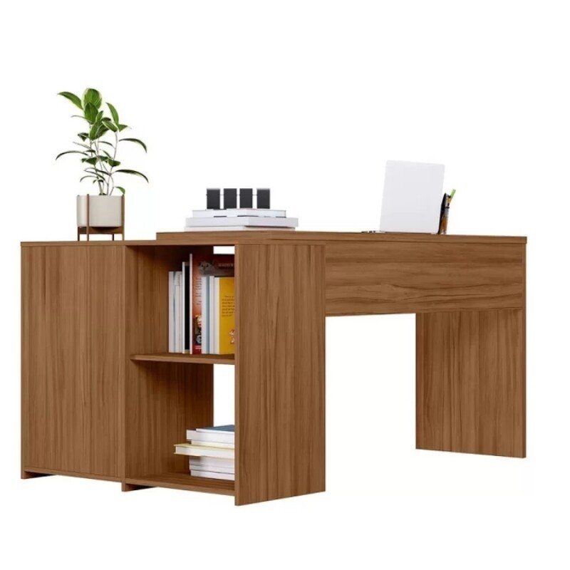 Mesa Office NT 2060 Larg. 2.00m Freijó 2 Gavetas Notável - Imagem 9