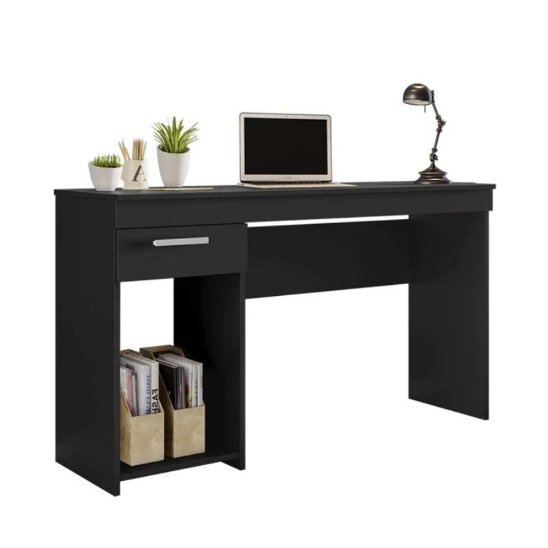 Mesa Office NT 2070 Larg. 1.08m Preto 1 Gaveta Notável - Imagem 3