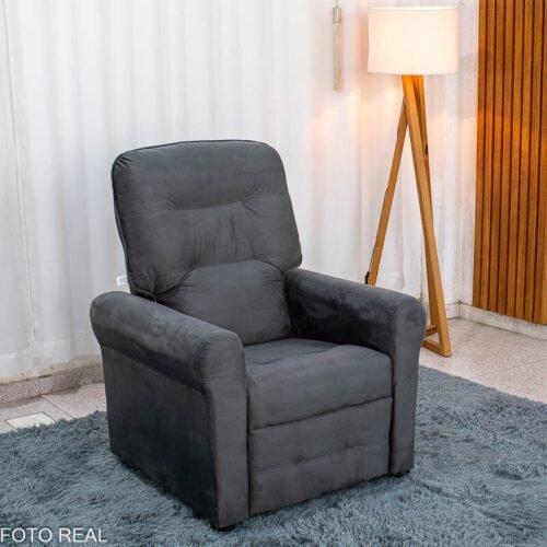 Poltrona Reclinável Clio MX-24 Veludo Chumbo 250