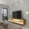 Rack Requinte Larg. 1.72m Naturale/Off C/ Led 100% MDF para TV até 65" - Gelius