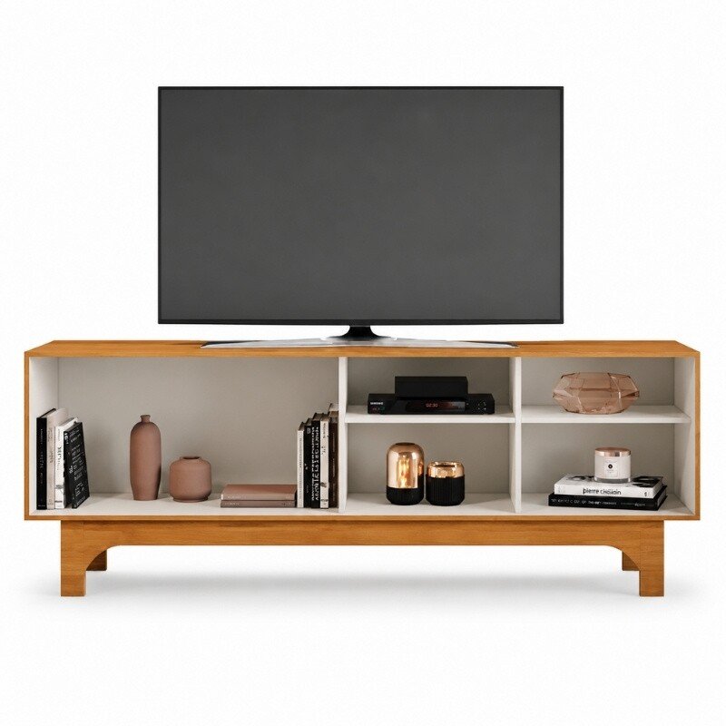 Rack Sereno 1.68m Cinamomo/Off C/Porta Ripada para TV até 70" - JCM - Imagem 2