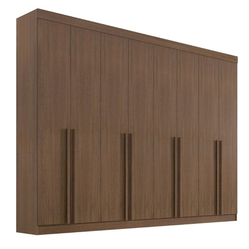 Guarda-roupa Daymond 8 Portas Castanho Larg. 2.75m - D Doro