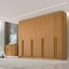 Guarda-roupa Daymond 8 Portas Cinamomo 100% MDF Larg. 2.75m - D Doro