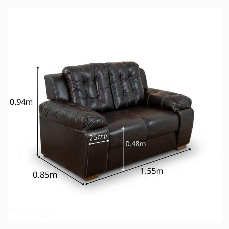 Sofá 2 lugares 240 Korino Café Larg. 1.55m - Rondomóveis - Imagem 2